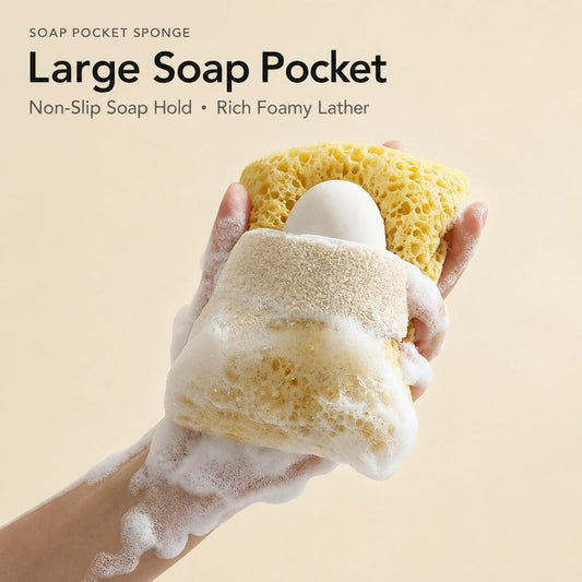 🎁1+1 INGYEN (2 db)🧽✨ Soap Pocket Sponge – Beépített szappantartó, 3 másodperc alatt habosodik, puha és kényelmes! 🛁💫