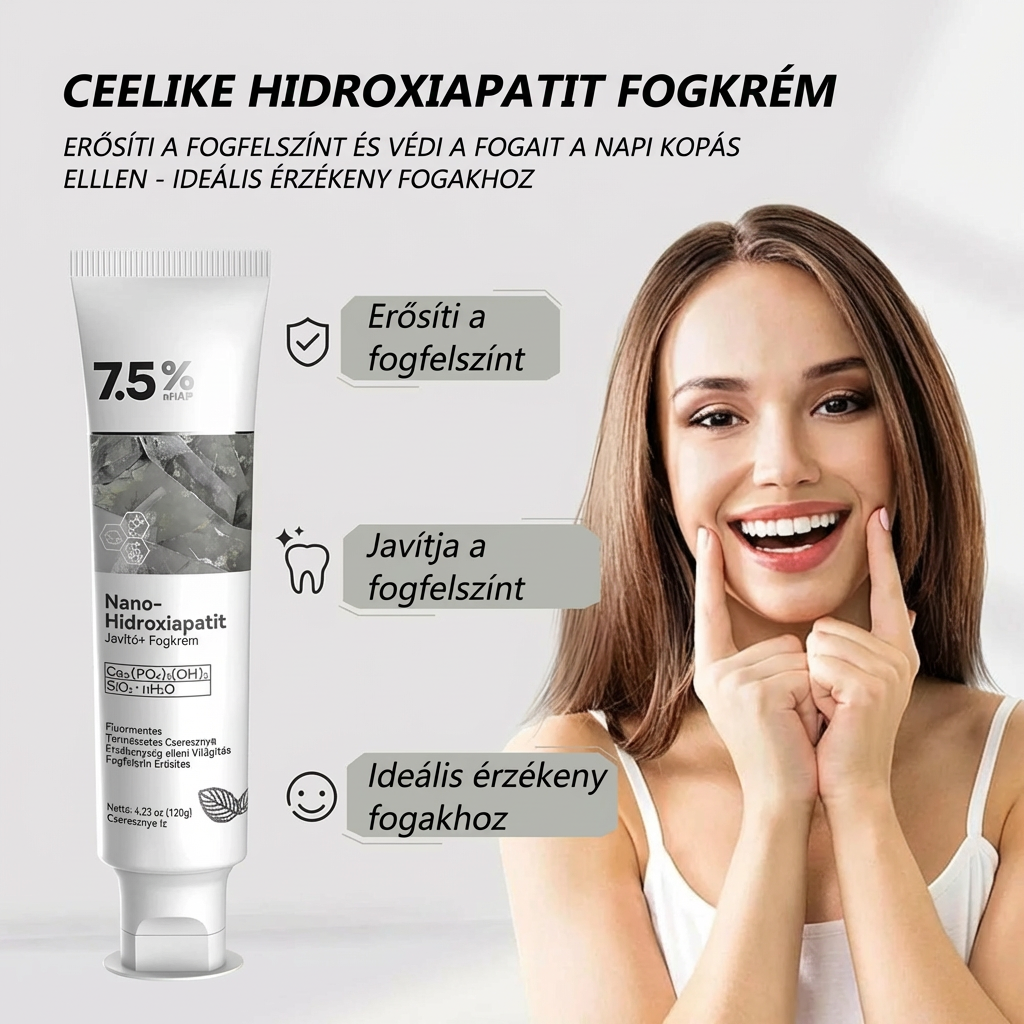 🎁Ingyenes ajándék-fogkefe🔥2 vásárol 1 ingyen kap🦷Nano-Hidroxiapatit Fogkrém – NASA Technológia + Fluoridmentes!