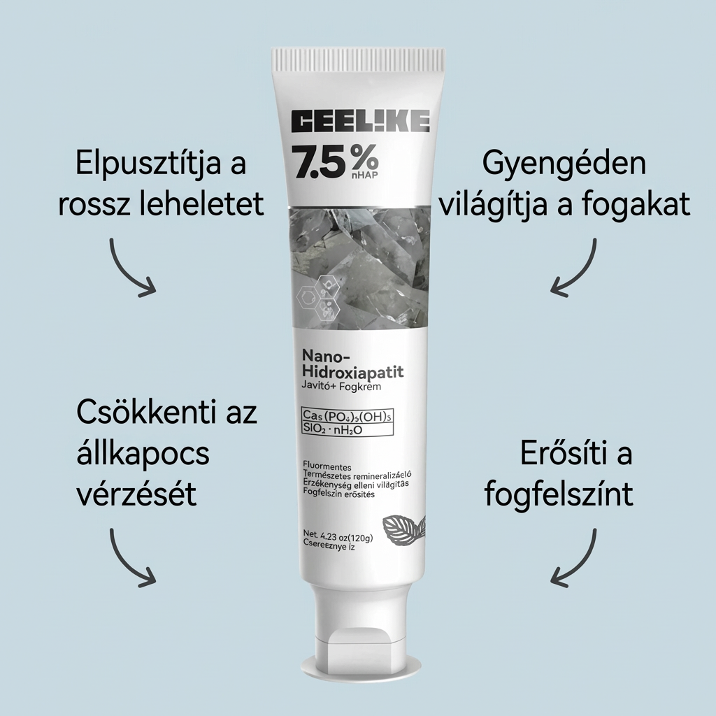 🎁Ingyenes ajándék-fogkefe🔥2 vásárol 1 ingyen kap🦷Nano-Hidroxiapatit Fogkrém – NASA Technológia + Fluoridmentes!
