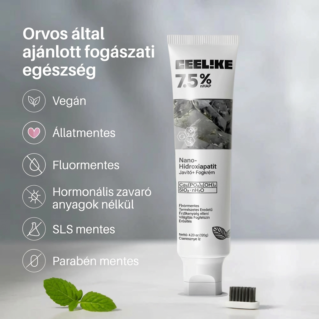 🎁Ingyenes ajándék-fogkefe🔥2 vásárol 1 ingyen kap🦷Nano-Hidroxiapatit Fogkrém – NASA Technológia + Fluoridmentes!