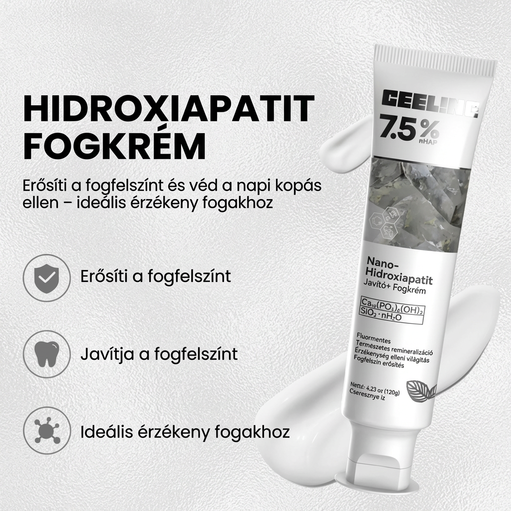 🎁Ingyenes ajándék-fogkefe🔥2 vásárol 1 ingyen kap🦷Nano-Hidroxiapatit Fogkrém – NASA Technológia + Fluoridmentes!