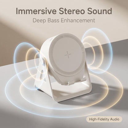 🧲🎵 Bluetooth hangszóró + mágneses állvány egyben – 360°-os forgathatóság, erős rögzítés, kompakt formában 🔊📱