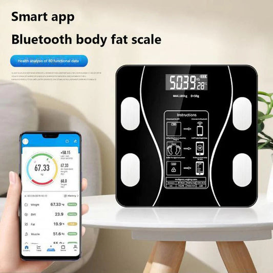 📱 Bluetooth elemző mérleg⚖️ Intelligens testösszetétel mérleg – 18 egészségügyi adat pontosan!