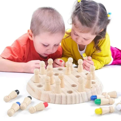 😊70% kedvezmény az eredeti árból♟️Fa memóriapárosító sakkjáték – Tanulj játékosan + Fokozd az agy teljesítményét!