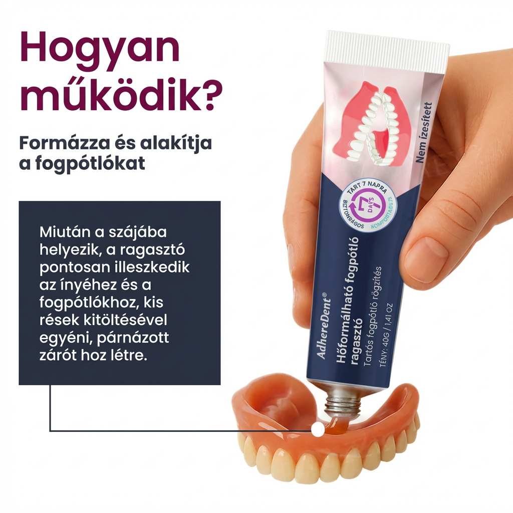 😍60%-kal csökkent🔥1 vásárol 1 ingyen kap🦷Hőre Aktiválódó! Egyedi Illeszkedés + Cinkmentes, Gyengéd Formula!
