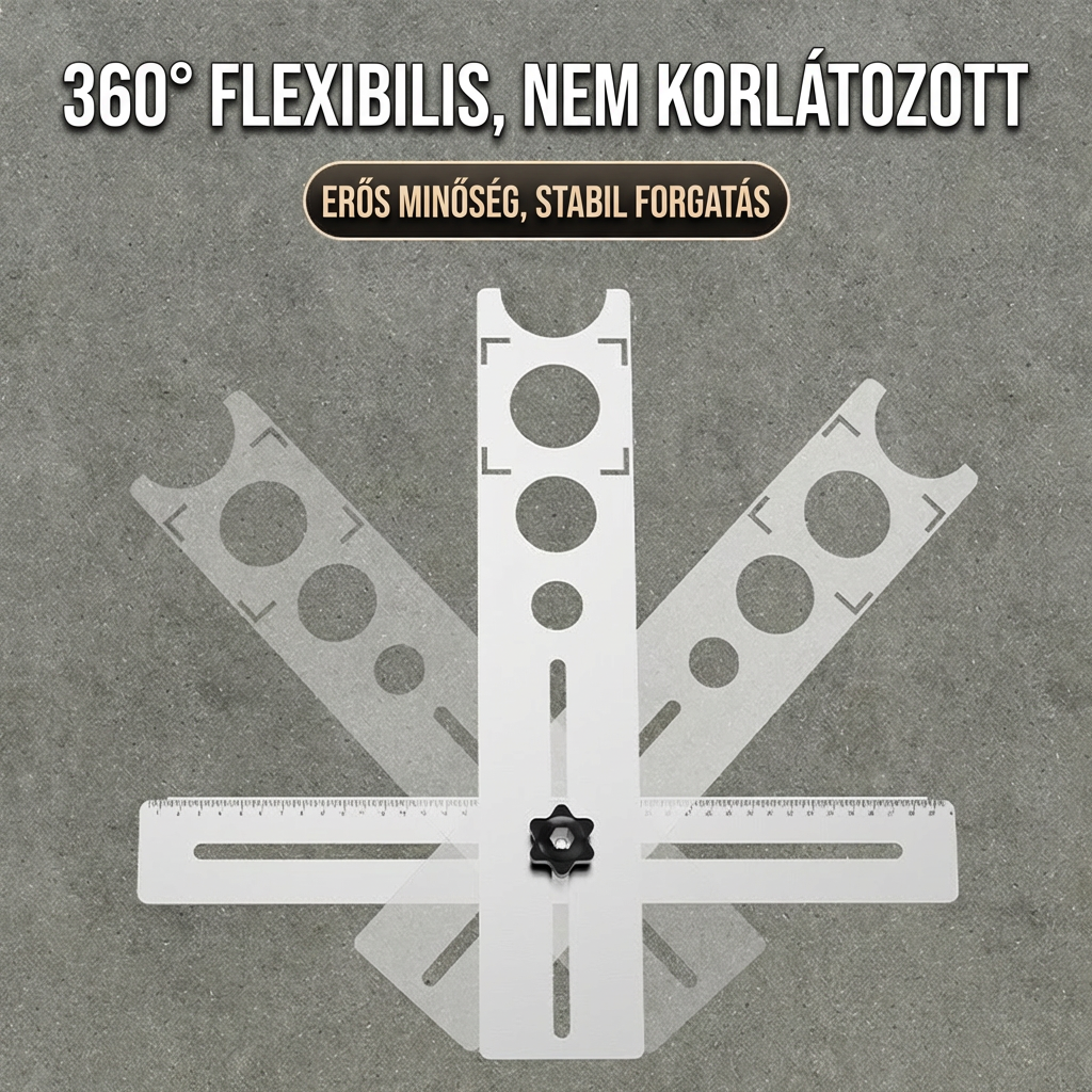 🔥1+1 ingyenes🎉Bestseller akció🔩 Csempéfúró pozicionáló eszköz📏 Többfűrás mérőeszköz 360°-ban állítható – Profi és barkácsolók számára!