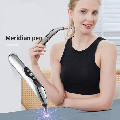 🔥🔝 Legnépszerűbb termékek🔌 Újratölthető meridián masszírozó✨ 9 fokozatú masszázs toll – Tű nélküli akupunktúra, fájdalomcsillapítás és izomlazítás!