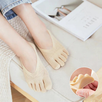 🔥🔥8 pár+2 pár ingyenes🌸💨 Láthatatlan, légáteresztő zokni🧦✨ Német minőségű bársony ötujjú zokni: 24 órás fájdalommentes lábajánlat!