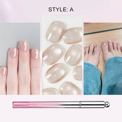 🔥1 vásárol 1 ingyen kap💅6‑az‑1‑ben Macskaszem Gél Lakk Toll – alap, szín, erősítő és fedőlakk!