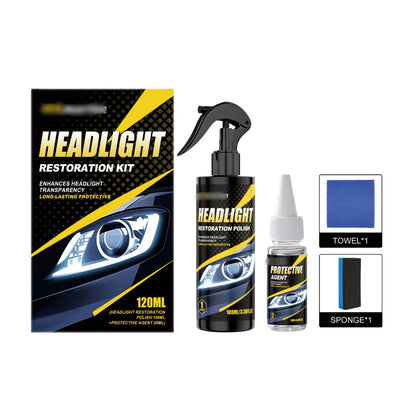 🎁1+1 INGYEN (2 db)🔦 Tartós védőbevonat – Megszünteti a homályosodást, sárgulást és oxidációt – UV és környezeti szennyezők ellen – Biztonságosabb éjszakai vezetés🚗