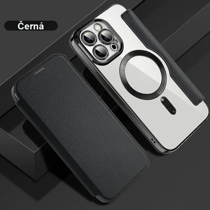 😜30% árcsökkentés📱2026 Bőrhatású flip tok iPhone-hoz – mágneses + kártyatartó!