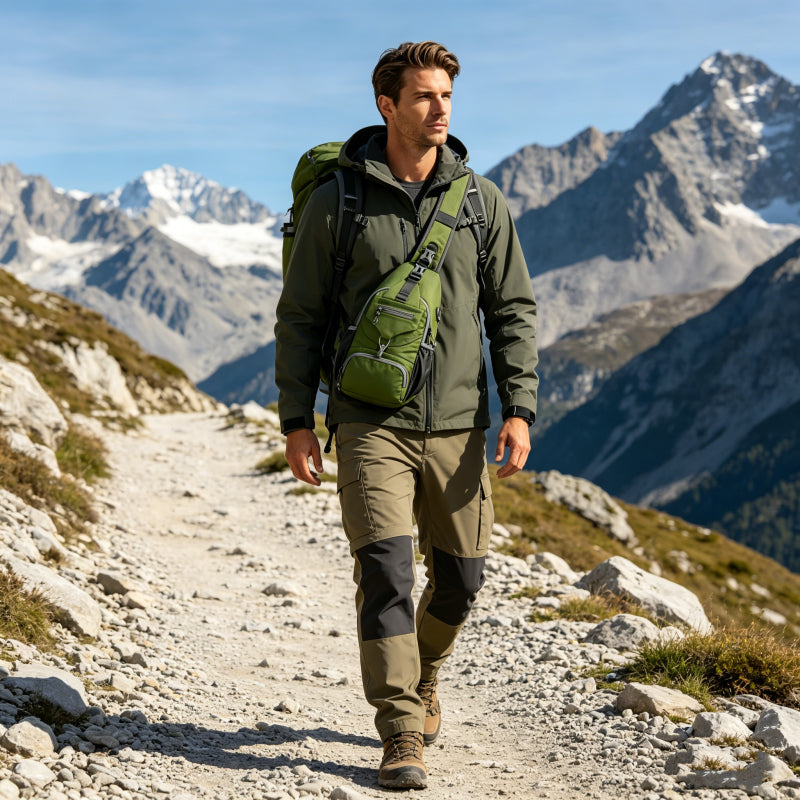 🎒 Férfi outdoor válltáska💧 Vízálló Oxford táska – Több zsebbel ellátott, rendezett tárolás kirándulásokhoz！