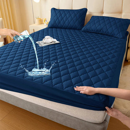 💧 Vízzáró matracvédő készlet🛏️ Párnázott puha matracvédő + párnahuzat – Kényelem és tartósság egyben!