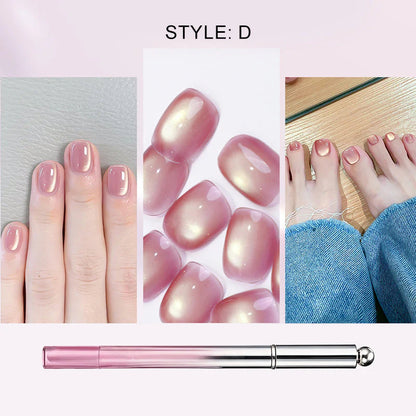 🔥1 vásárol 1 ingyen kap💅6‑az‑1‑ben Macskaszem Gél Lakk Toll – alap, szín, erősítő és fedőlakk!