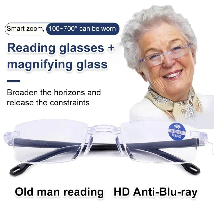 🔥1+1 ingyenes🔍👀 Közelre és távolra is éles látás | Öntérfókuszú olvasószemüveg👓