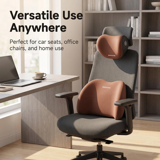 🚚Ergonomic design for perfect lumbar & seat support 🪑Nieodkształcalna, wysokiej jakości poduszka samochodowa！