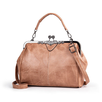 🥇👍Kiváló minőség, sok pozitív értékelés👜 Vintage növényi cserzésű PU táska – Fekete titánkeretes, sokféle hordásmód✨