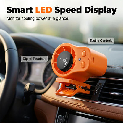 🔥1+1 ingyenes (összesen 2)🚗💨 LED-es autós hűtőventilátor – Csendes, erős légáram, 199 sebességfokozattal! 🌬️🔋