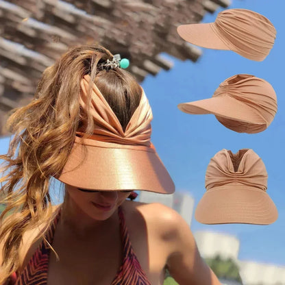 ⏰💥50% árcsökkentés😌 Könnyű és puha napi sapka☀️ Egyszínű napellenző sapka – Erős védelmet biztosít az arcbőrödnek a napsugarak ellen!