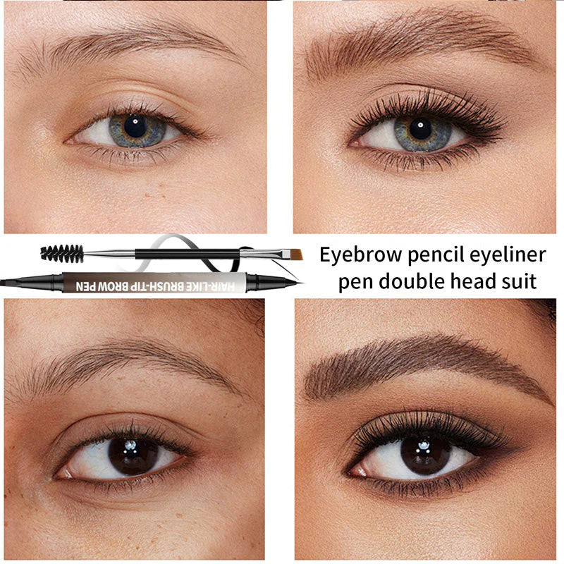 【🌟🌟1+1 ingyen】🖌️ 2‑in‑1 Microblading Szemöldökceruza – Szőrszálszerű, természetes hatás!