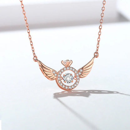😝1 vásárol 1 ingyen kap👼Cherub Wings Nyaklánc – Mikrozirkónia + Ruchomé Skrzydła!