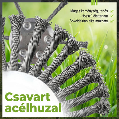 🔥🎁1+1 ingyenes🌿⚡6-fejes sodrott acél drót fűnyíró fej⚙️ A kert csodafegyvere minden terepen!
