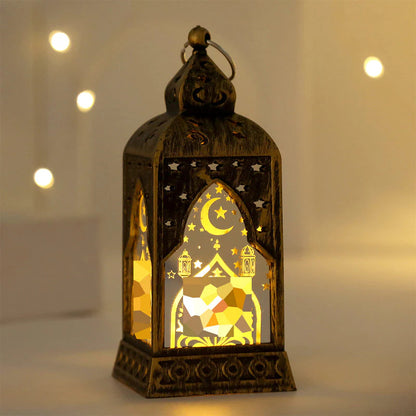 【🔥1 + 1 ingyenes】LED ramadáni lámpás dekorációk🕌 Arab stílusú LED dekorációs lámpa – Hold és csillag minták, meleg LED fény!