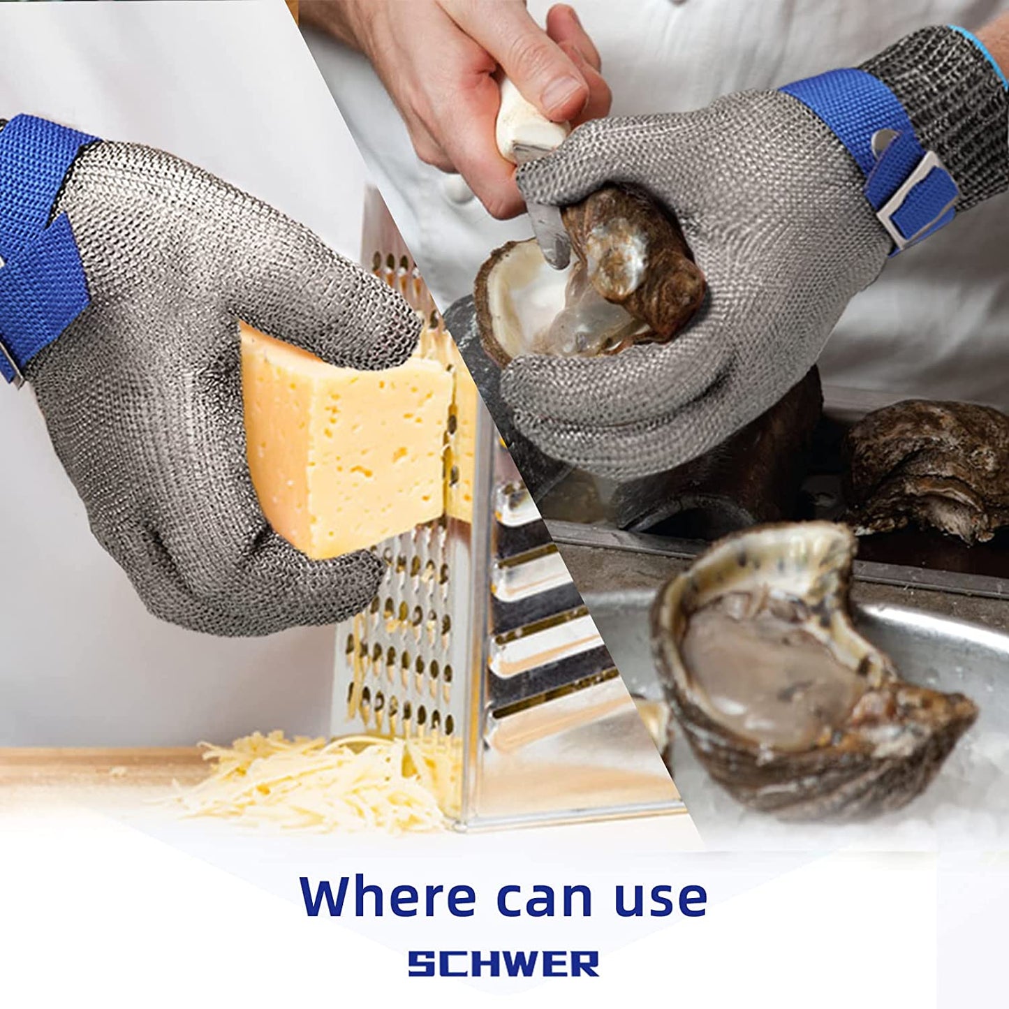 🧤Stainless Steel Cut-Resistant Mesh Glove⏳ Élelmiszeripari minőségű rozsdamentes acél hálós fémkesztyű！