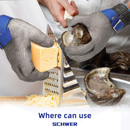 🧤Stainless Steel Cut-Resistant Mesh Glove⏳ Élelmiszeripari minőségű rozsdamentes acél hálós fémkesztyű！