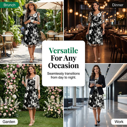 👗🌸 Virágmintás sifonruha – Prémium légáteresztő, átlátszó szövet, S–3XL-ig! ✨💃