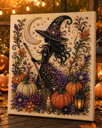 🎃✨ Halloween-i 3D gyöngyös mozaik készlet – Aranyos szellemek, tökök és félhold – Kezdőknek is! 👻🖼️