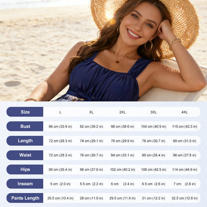 👙✨ Plus size alakformáló bikini szett – Hasat laposító, dekoltázst emelő, szoknyás kialakítás, L–4XL-ig! 🌊💃
