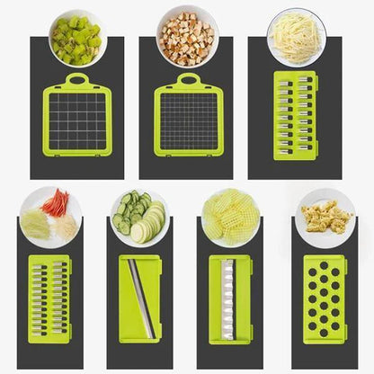 🎊 16 darabos készle😜50% árcsökkentés🥕 Többfunkciós zöldségszeletelő – Gyors, éles és egyszerű tisztítás!🔪Egy gép helyett minden vágási munkát!