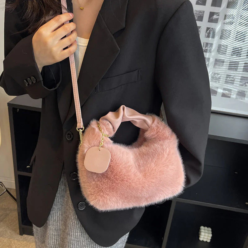 🎁Ingyenes ajándék✨ Luxus érzetű, bőrbarát kézitáska👜 Műszőrme táska – Elegancia és funkcionalitás minden nő számára!