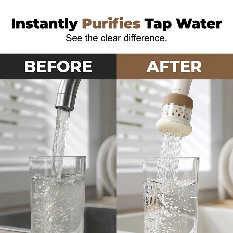 💥 2+2 INGYEN (4 db)🚰 360°-ban forgatható + cseppmentes kifolyó💧Többrétegű csapszűrő – Kiszűri a rozsdát és szennyeződéseket！