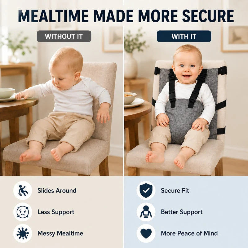 🍼 🪑 Hordozható bababiztonsági hám –  pontos heveder, állítható, könnyen szállítható! ✨💪