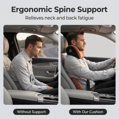 🚚Ergonomic design for perfect lumbar & seat support 🪑Nieodkształcalna, wysokiej jakości poduszka samochodowa！