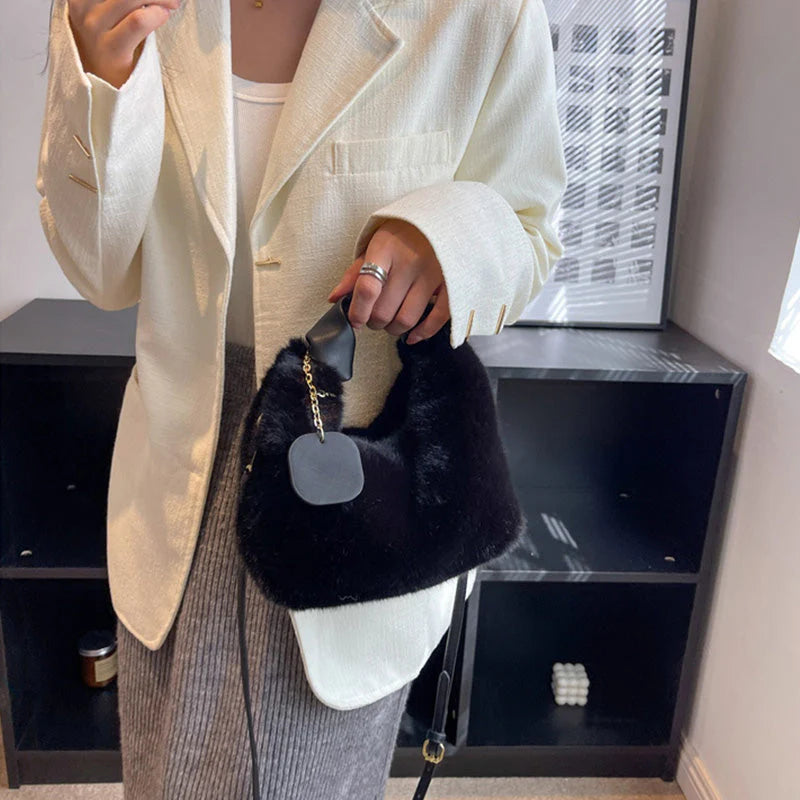 🎁Ingyenes ajándék✨ Luxus érzetű, bőrbarát kézitáska👜 Műszőrme táska – Elegancia és funkcionalitás minden nő számára!