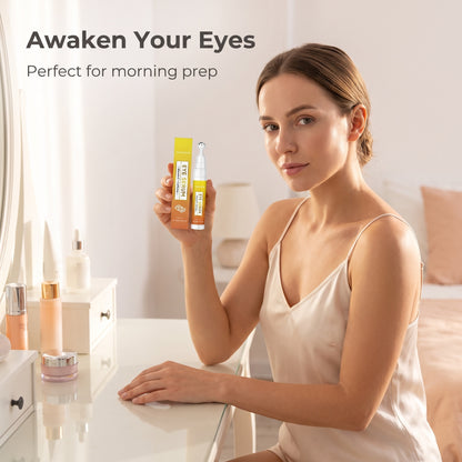 🔥2+2 INGYEN (4 db)👀✨ C-vitamin + koffein görgős szemápoló – 🔄 Jéghideg fémgörgővel a duzzanat és a sötét karikák ellen! 💖