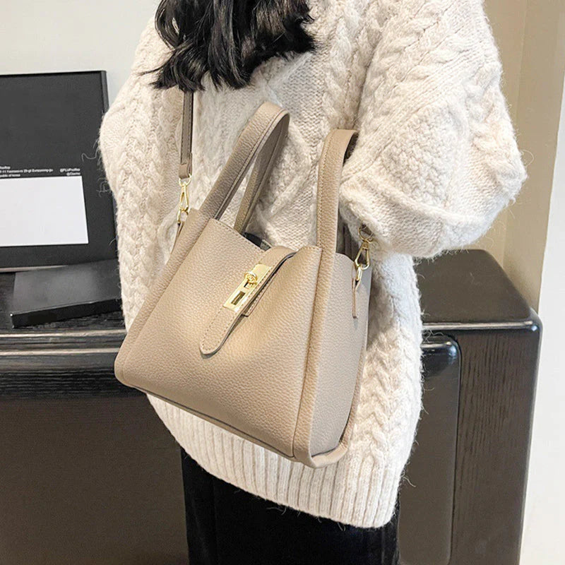 😜40% árcsökkentés 👜 Prémium vödrös kézitáska✨ Nagy kapacitású női műbőr táska – Állítható pánt, egyedi stílus minden alkalomra！