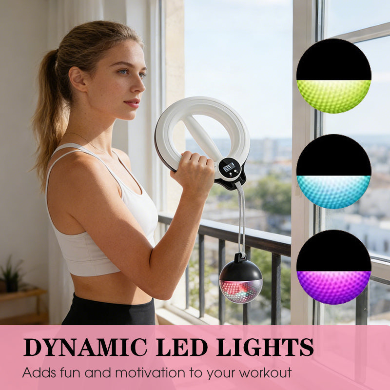 💪🌈 360°-os karformáló okos számlálóval és LED fényekkel – 🏋️‍♀️Könnyű, kompakt és okos! 🎯✨