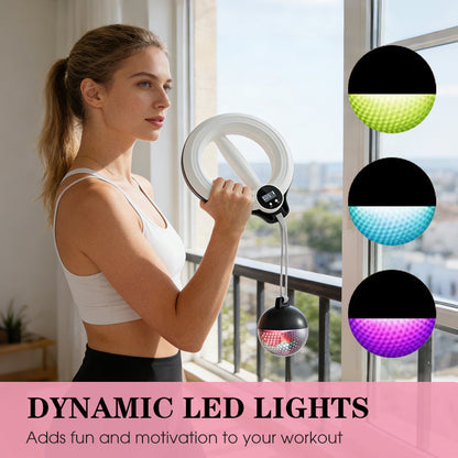 💪🌈 360°-os karformáló okos számlálóval és LED fényekkel – 🏋️‍♀️Könnyű, kompakt és okos! 🎯✨