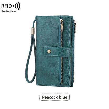 💼 Kétszínű PU bőr pénztárca🔒 RFID védett női pénztárca – Adatvédelem és elegancia egyben!