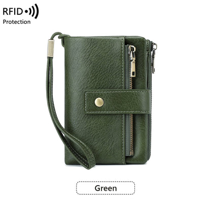 💼 Kétszínű PU bőr pénztárca🔒 RFID védett női pénztárca – Adatvédelem és elegancia egyben!