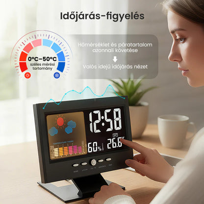 🔥1+1 ingyenes⏰🌤️ Többfunkciós ébresztőóra – idő, időjárás és otthoni kényelem egyben!