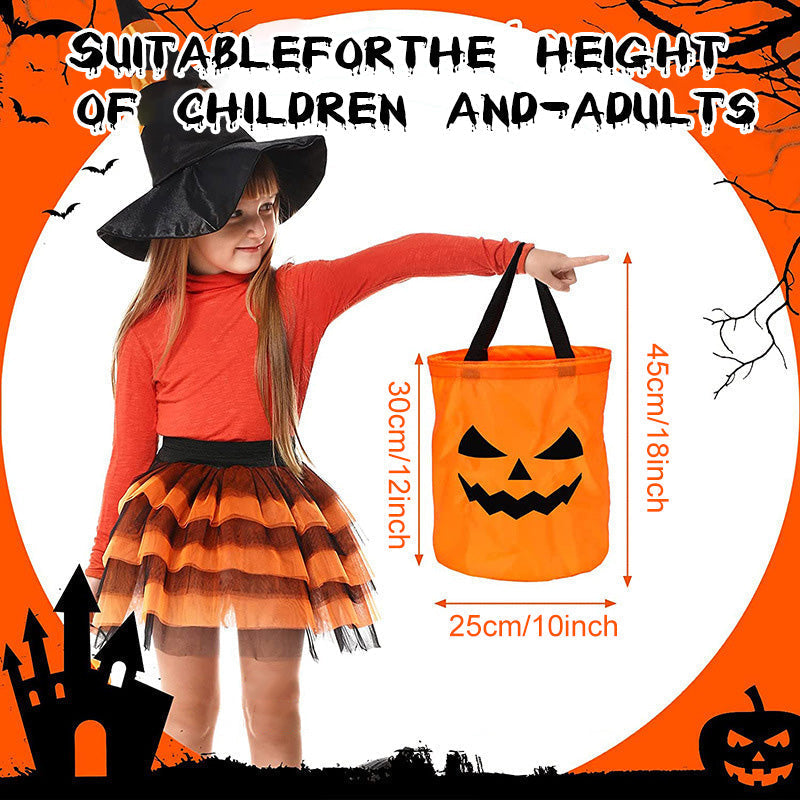 🎃✨Világító tök alakú édességes táska – LED-del, tágas belsővel – Tökéletes Halloweenre! 🍬👻