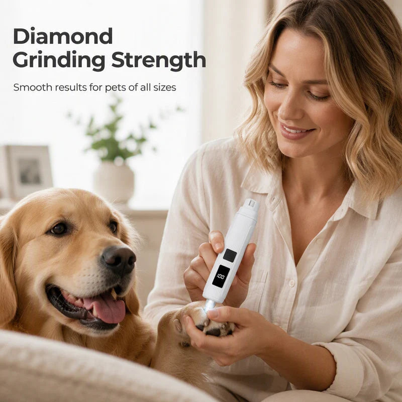 🐕✨ Intelligens digitális körömcsiszoló – Precíz mérnöki munka, 3 sebességfokozat, csendes működés, 500 mAh! 🐱💅