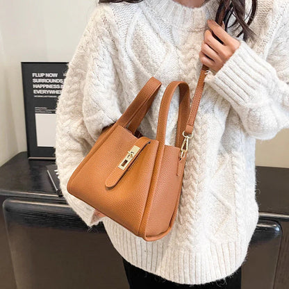 😜40% árcsökkentés 👜 Prémium vödrös kézitáska✨ Nagy kapacitású női műbőr táska – Állítható pánt, egyedi stílus minden alkalomra！