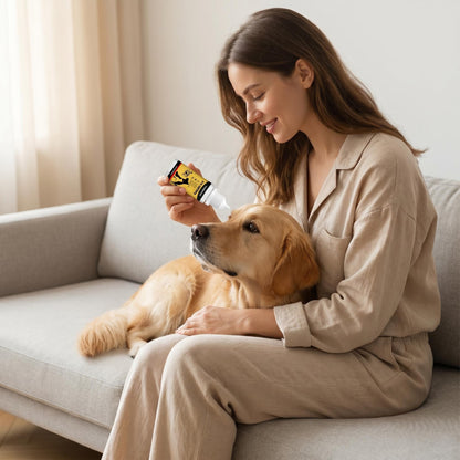 📢🎁1+1 INGYEN 👁️🐾 Könnyfolt-eltávolító + hialuronsav – Gyengéd védelem por, pollen és szél ellen！