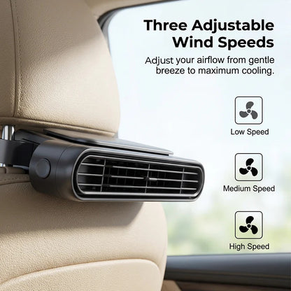 💥🎉50% árcsökkentés🚗 Maradjon hűvösen minden út során – Újratölthető autósülés hűtőventilátor 3 sebességgel – Utánvétes 💨❄️